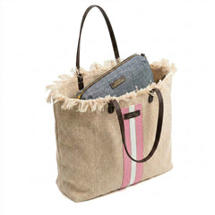 Shopper MANIKOMIO 2 PROJECT COTTON STRIPE - Pink
