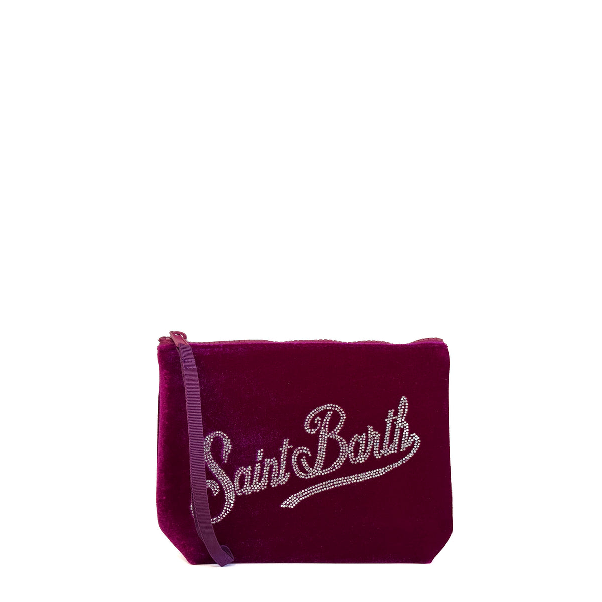 Pochette SAINT BARTH ALINE VELVET STRASS 00268L - Viola