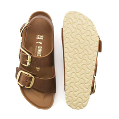 Birkenstock slipper 1024067 Milano Big Buckle Cognac