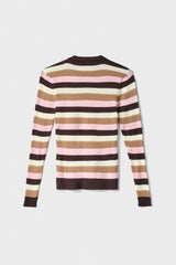 Maglia in costina leggera GAELLE PARIS GAABW07137 - Righe