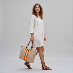 Shopper MANIKOMIO 2 PROJECT COTTON STRIPE - Yellow