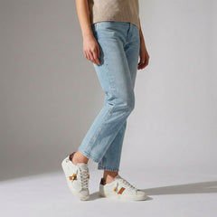 Sneaker D.A.T.E. HILL LOW CALF - White/Leopard