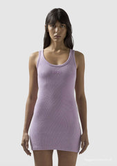 Abito corto a costine GCDS Rib Logo - Fairy Pink