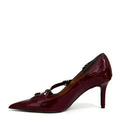 DIVINE FOLLIE 1622 Bordeaux Patent Pumps