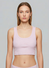 Mini Top crop GCDS Rib Logo - Orchid Pink