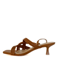 Sandalo con tacco FRANCESCO MILANO J21-02P - Marrone
