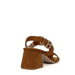 Sandalo con tacco FRANCESCO MILANO J30-01C - Marrone