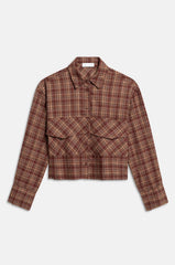 Camicia boxy fit WEILI ZHENG SL10 - Small Check Wine