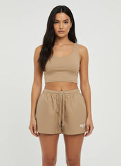 Short in cotone laccio trekking GAELLE PARIS GAABW09749 - Safari