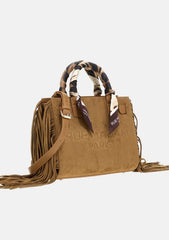 Borsa RUE MADAM CANYON MINI TOTE FRINGES - Suede Cognac