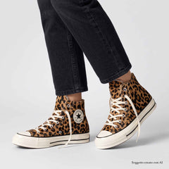 Sneaker CONVERSE CHUCK 70 HI A19169C - Leopard Pony Hair
