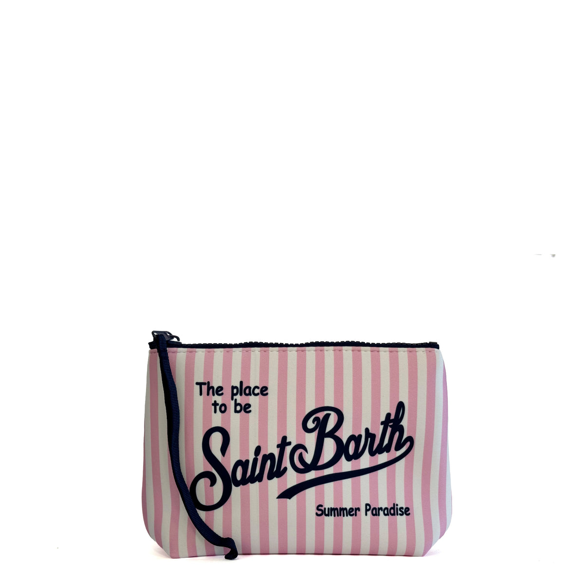 Pochette SAINT BARTH ALINE STRIPES MINI 09412L  - Bianco/Rosa