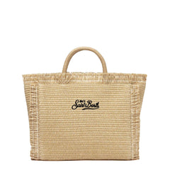 Borsa a spalla SAINT BARTH COLETTE STRAW 00421L - Beige/Nero