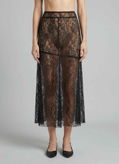 Gonna midi GAELLE GAABW09971 - Pizzo Nero