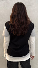 T-shirt set 3 GLAMOURETTE G36760 - Panna/Grigio/Nero