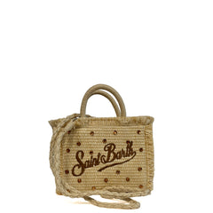 Borsa a mano SAINT BARTH VANITY MINI STRAW 02747L - Strass Marrone