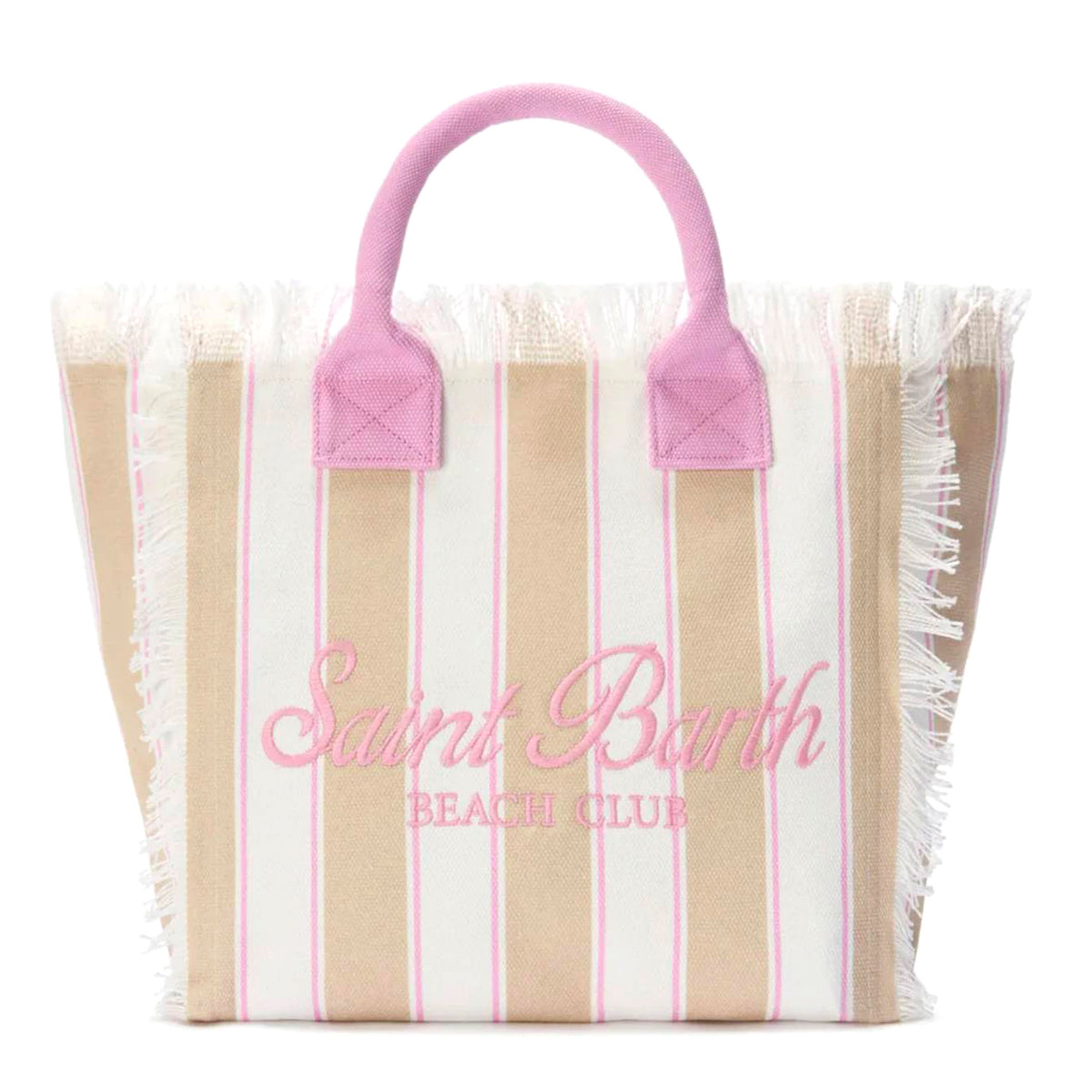 Borsa a spalla SAINT BARTH VANITY 02596L - Beach Stripe Bianco/Rosa