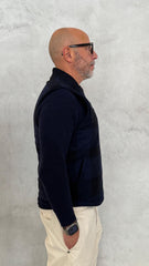 Smanicato BLEEKER Wool Check Reversible Owl 5028 - Navy