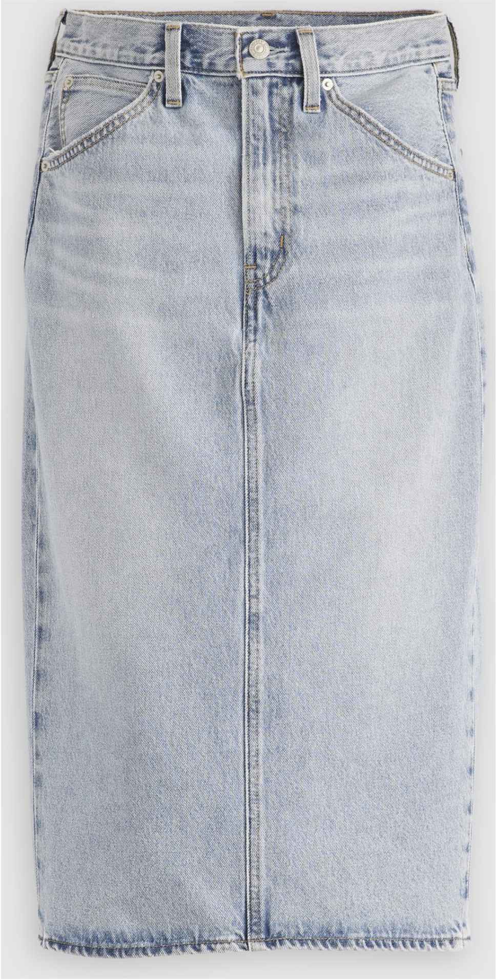 Gonna LEVI'S HR BACK SLIT Clean Hem 001VH-0001 - Denim chiaro