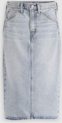 Gonna LEVI'S HR BACK SLIT Clean Hem 001VH-0001 - Denim chiaro