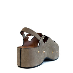 Sandalo con zeppa MISS OLIVIA CAROLA - Suede Taupe