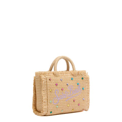 Borsa a mano SAINT BARTH VANITY MINI STRAW 02748L - Strass Multi