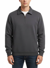 Felpa half zip BLEEKER Wool Maryland 4010 - Black