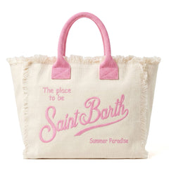 Borsa a spalla SAINT BARTH VANITY 09476L - Panna/Rosa