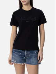 T-Shirt SAINT BARTH EMILIE 05141F - Black strass