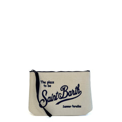 Pochette SAINT BARTH ALINE CANVAS 00196L - Panna