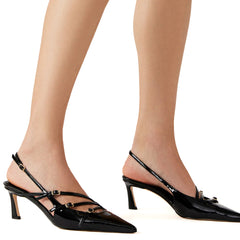 Slingback STEVE MADDEN LIANA - Black Patent