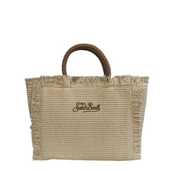 Borsa a spalla SAINT BARTH COLETTE STRAW 00368L - Beige/Nocciola