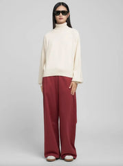 Pullover a collo alto REPLAY DK3904.000.G23372. 300 - Panna