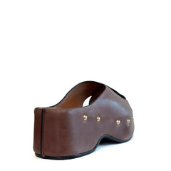 Sandalo con zeppa MISS OLIVIA CAROLA - Coffee