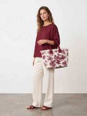 Borsa a spalla SAINT BARTH VANITY 09495L - Bianco/Bordeaux