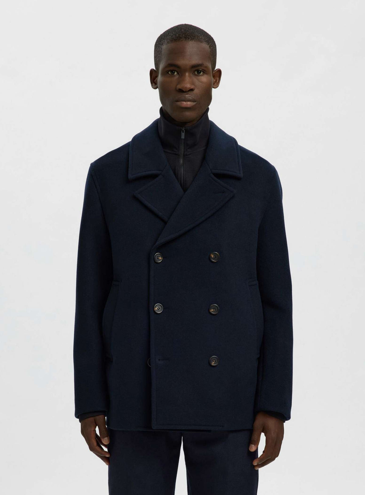 Cappotto SELECTED Wool Blend 16098265 - Sky Captain