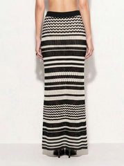 Gonna lunga Maxi Lace AKEP 13207 - Bicolor