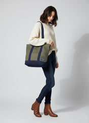 Small Tote Bag MANIFATTURA CECCARELLI MC103-DZ - Green/Navy