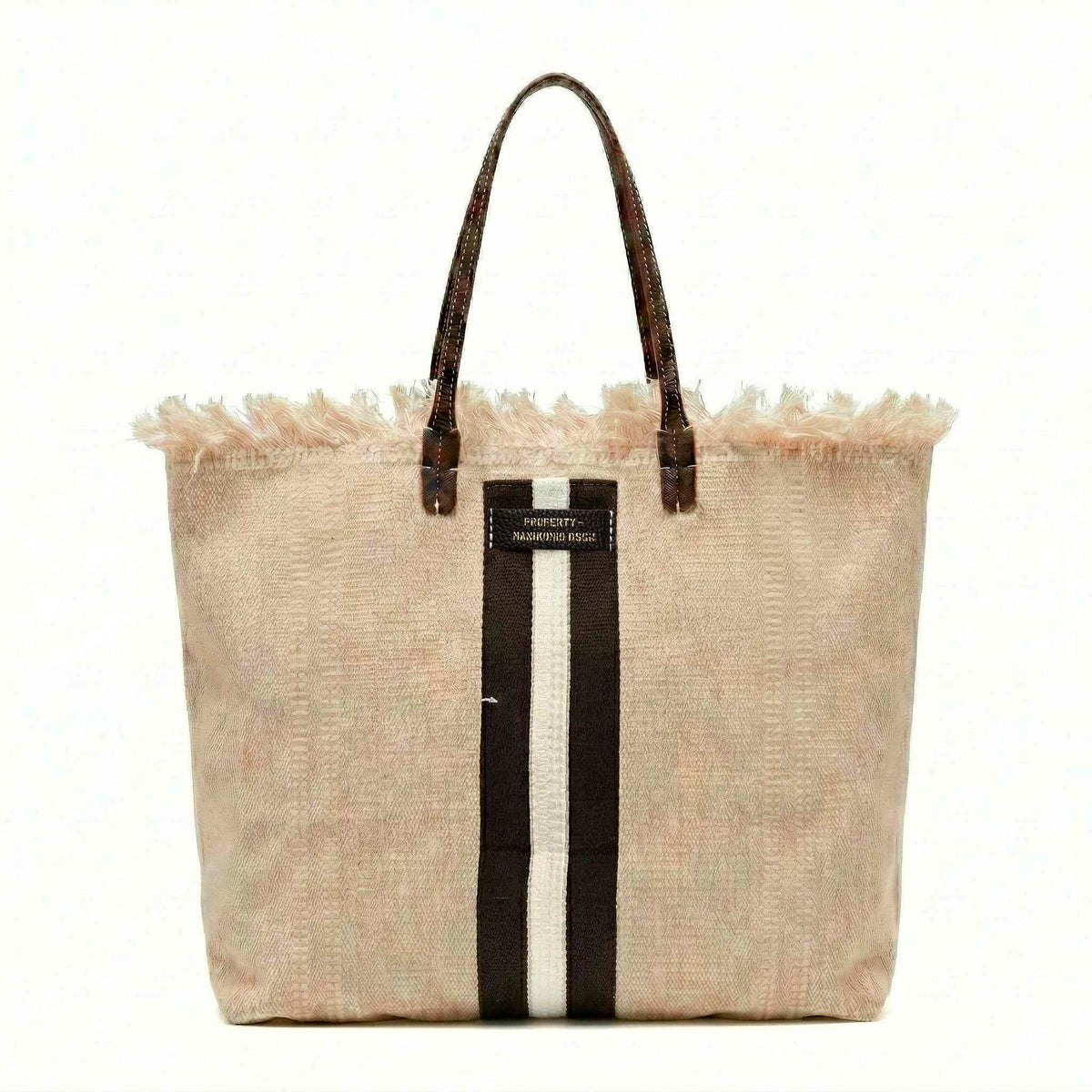 Shopper MANIKOMIO 2 PROJECT COTTON STRIPE - Chocolate