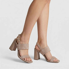 Sandalo con tacco STEVE MADDEN WENDIE - Suede Taupe