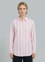 Camicia SAINT BARTH BRIGITTE - Cotton Stripes 00897L Bianco/Rosa