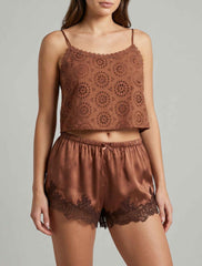 Short SAINT BARTH KAMMY 08995L - Silk Lace Marrone