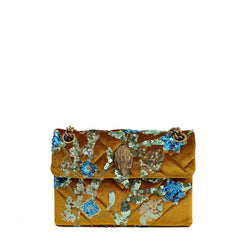 Borsa KURT GEIGER VELVET MINI KENSINGTON - Mustard