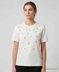 T-shirt con applicazioni TWINSET ACTITUDE 2220 - White