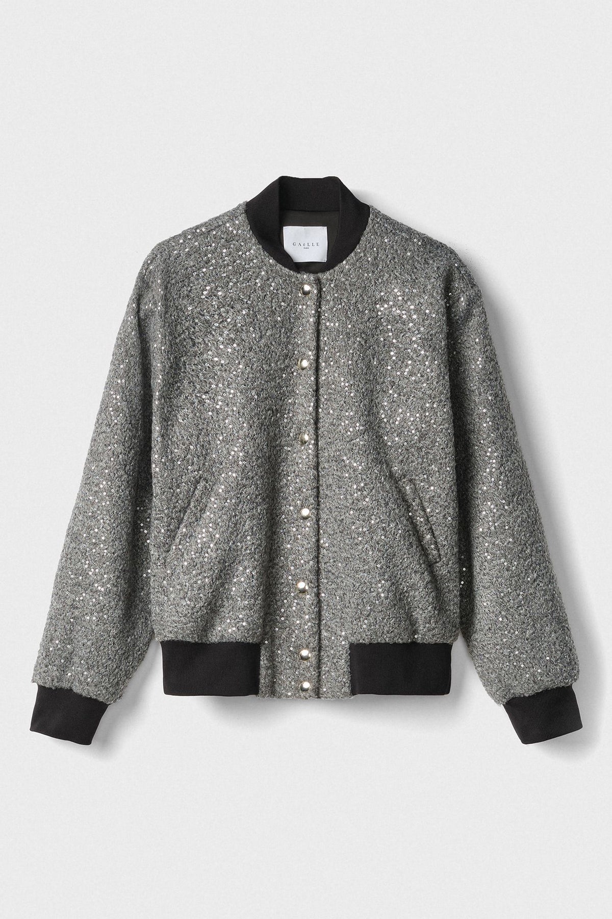 Bomber College pailettes GAELLE PARIS GAABW06555 - Grigio