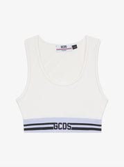 Logo Stripes Mini Top GCDS - Optic White