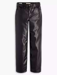 Baggy Dad Jeans In Faux Leather LEVI'S A4414-0000 - Black