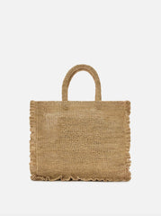 Borsa volant SAINT BARTH RAFFIA MID 00222L - Beige