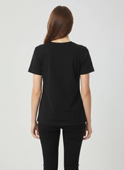 T-shirt paricollo GAELLE PARIS GAABW09370 - Nero
