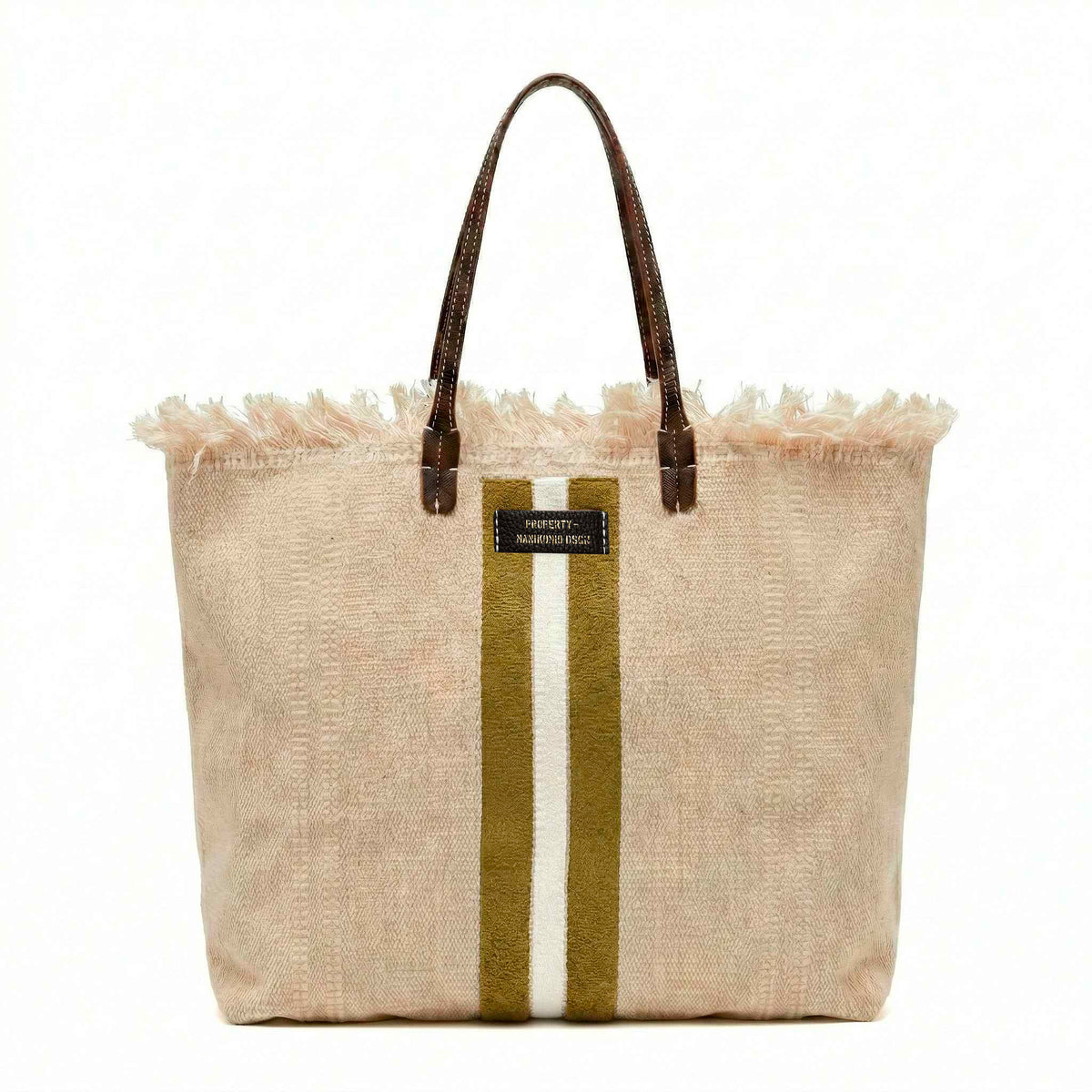 Shopper MANIKOMIO 2 PROJECT COTTON STRIPE - Gold